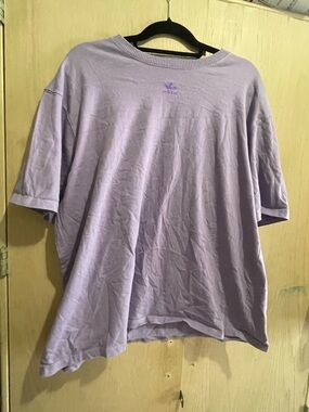 adidas Lavender Short Sleeve Men’s Tee with Trefoil Logo